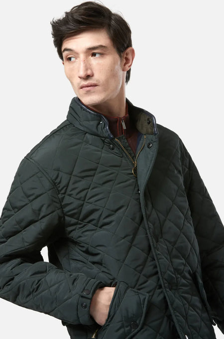 Benetti Brutus Quilted Jacket - Forest Green - jjdonnelly
