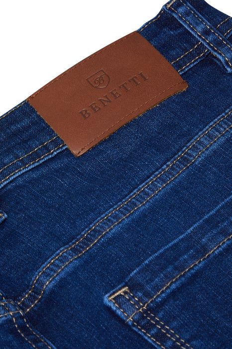 Benetti Austin Straight Leg Jean - Mid Blue - jjdonnelly