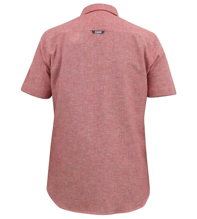 Duke Hazelwood Short Sleeve Shirt - Salmon - jjdonnelly