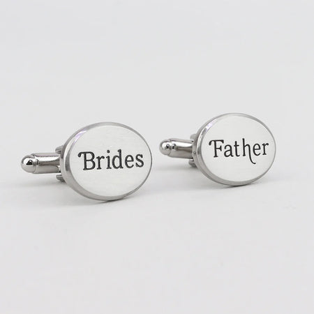 Sophos Bride's Father Wedding Cufflinks - Silver - jjdonnelly