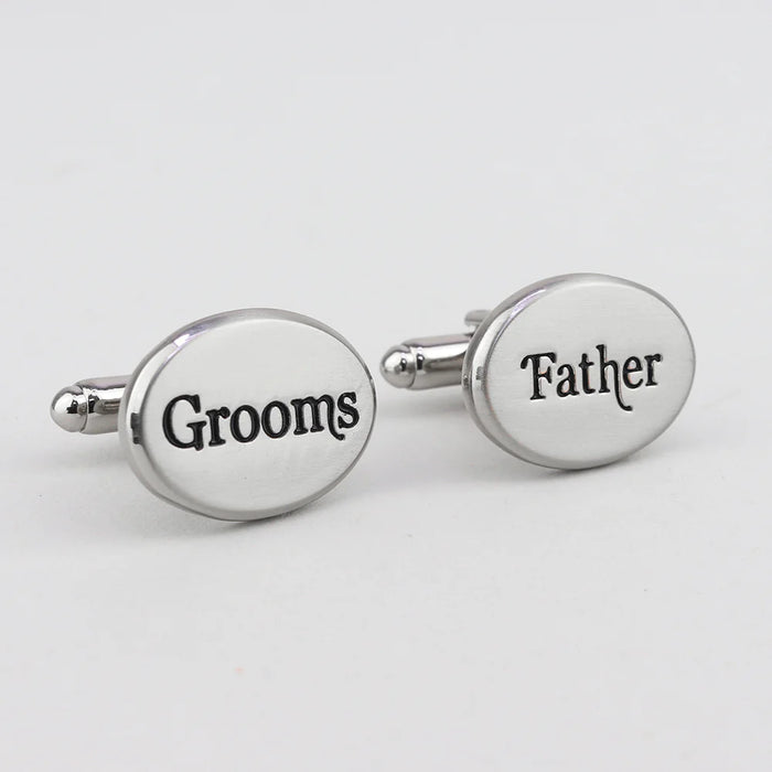 Sophos Groom's Father Wedding Cufflinks - Silver - jjdonnelly