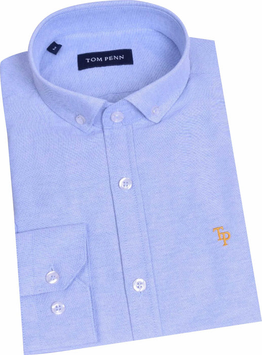 Tom Penn Oxford Shirt - Blue