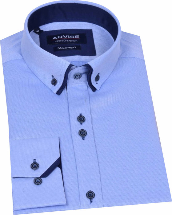Advise Tailored Shirt - Blue - jjdonnelly