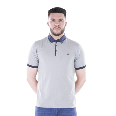 Mineral Chain Polo Shirt - Sage Green - jjdonnelly