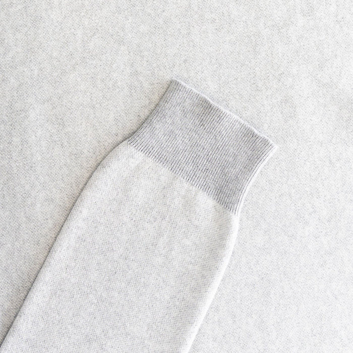 Mineral River 1/4 Zip Knitwear - Ecru/Grey