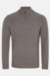 Benetti Grant 1/4 Zip - Brown - jjdonnelly