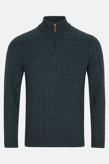 Benetti Grant 1/4 Zip - Teal - jjdonnelly