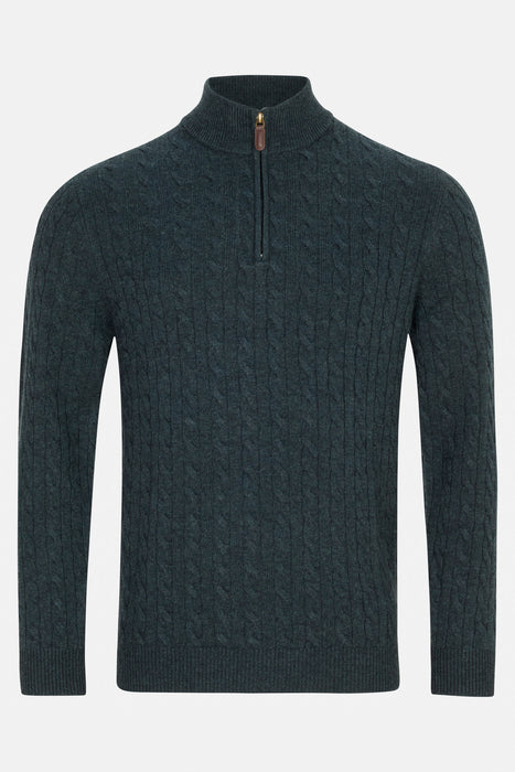 Benetti Grant 1/4 Zip - Teal - jjdonnelly