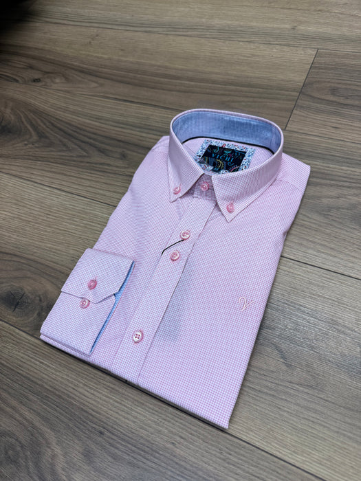 Vichi Tailored Fit Check Shirt - Pink
