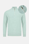 Benetti Julius 1/4 Zip Knitwear - Sage - jjdonnelly