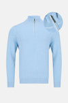 Benetti Julius 1/4 Zip Knitwear - Sky - jjdonnelly