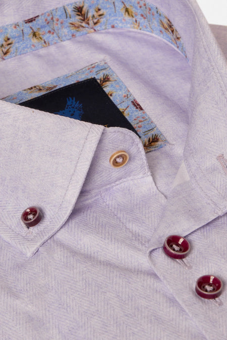 Benetti Brax Short Sleeve Shirt - Lilac - jjdonnelly
