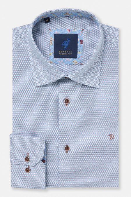 Benetti Cole Modern Fit Shirt - Coffee - jjdonnelly