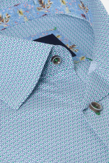 Benetti Cole Modern Fit Shirt - Green - jjdonnelly
