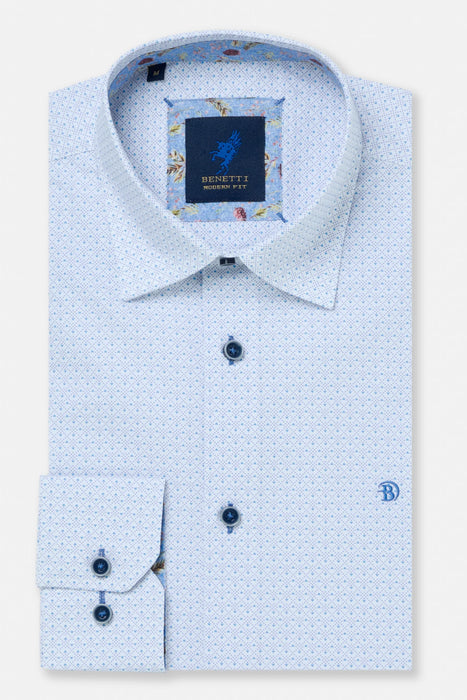 Benetti Roger Modern Fit Shirt -Sky - jjdonnelly