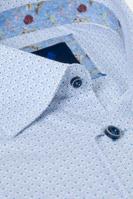 Benetti Roger Modern Fit Shirt -Sky - jjdonnelly