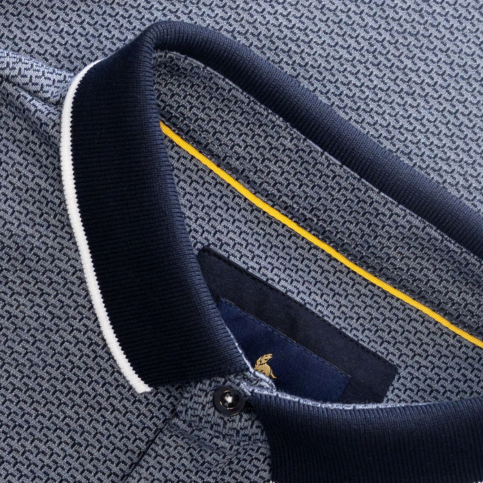 Mineral Leroy Long Sleeved Polo Shirt - Blue