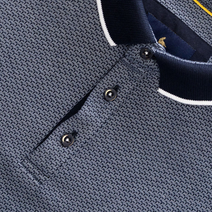 Mineral Leroy Long Sleeved Polo Shirt - Blue