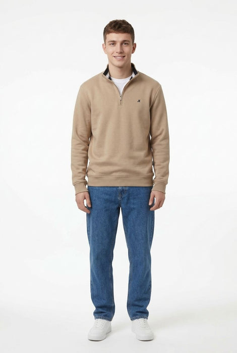 Mineral Rey 1/4 Zip - Light Stone - jjdonnelly