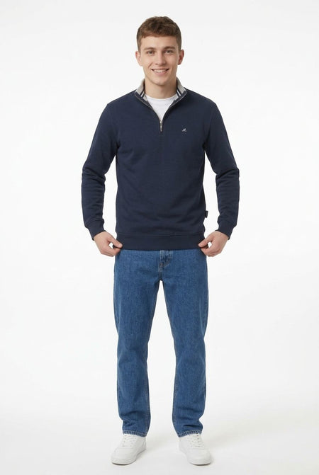 Mineral Rey 1/4 Zip - Navy - jjdonnelly