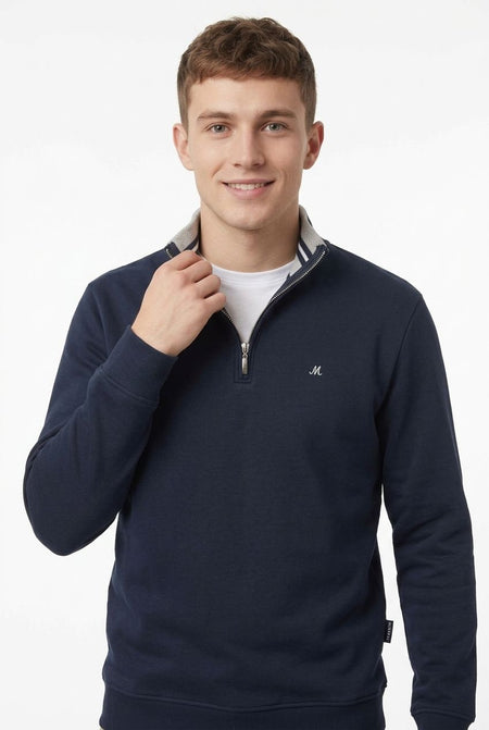 Mineral Rey 1/4 Zip - Navy - jjdonnelly
