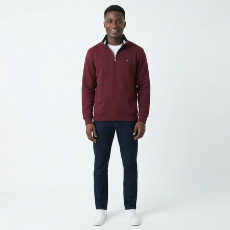 Mineral Rey 1/4 Zip - Dark Burgundy - jjdonnelly