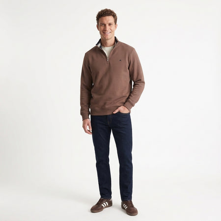 Mineral Rey 1/4 Zip - Mocha - jjdonnelly