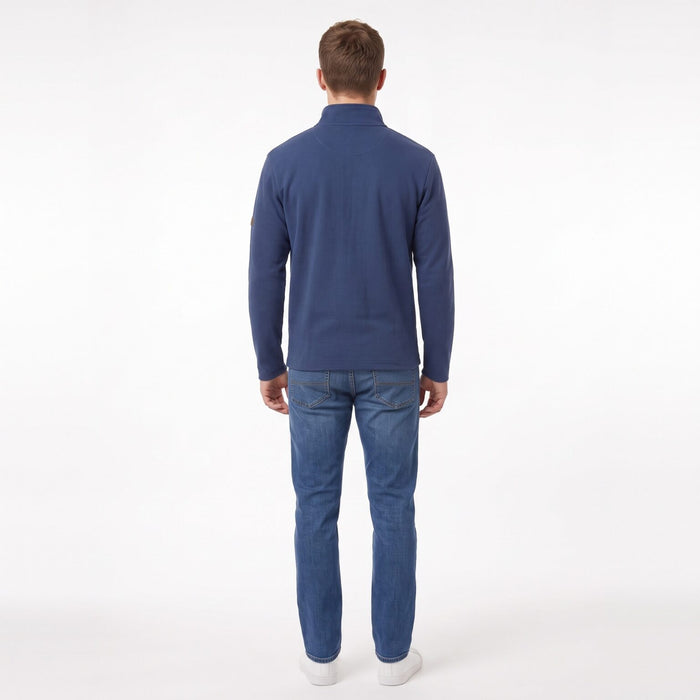 Mineral Brendan Waffle 1/4 Zip - Dark Denim