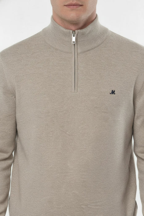 Mineral Altis 1/4 Zip Knitwear - Camel