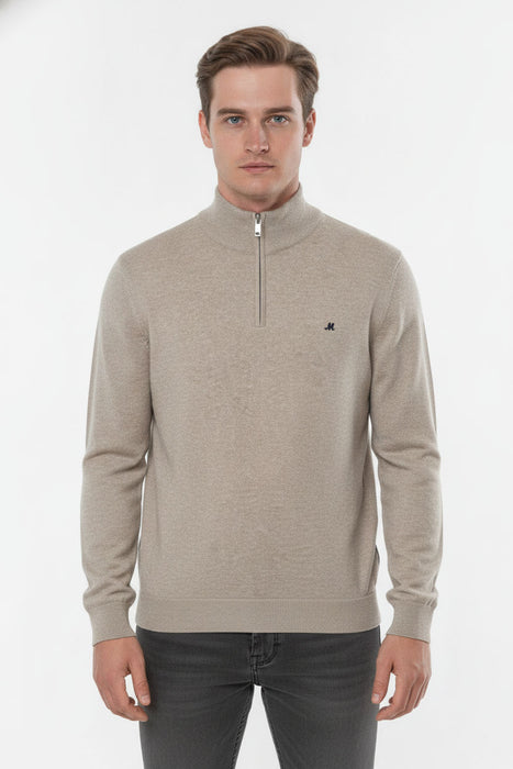 Mineral Altis 1/4 Zip Knitwear - Camel