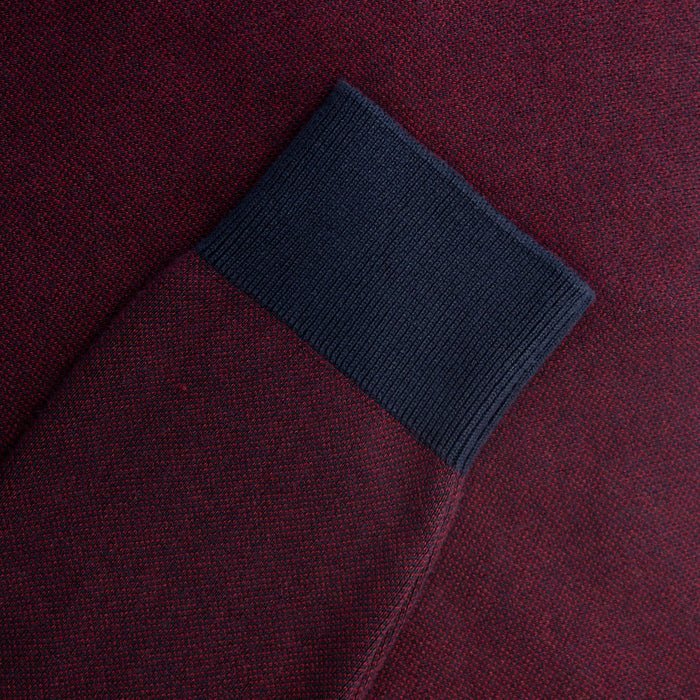 Mineral River 1/4 Zip Knitwear - Dark Burgundy