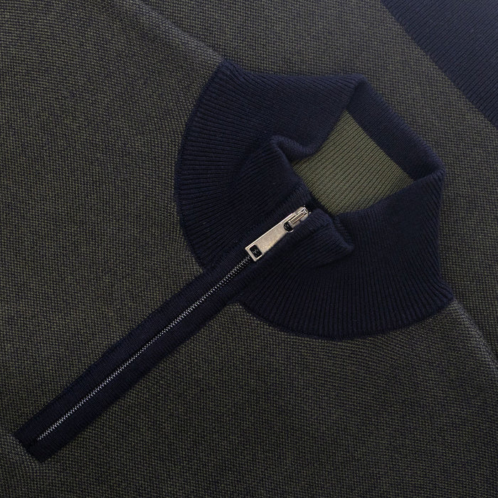 Mineral River 1/4 Zip Knitwear - Forest Green