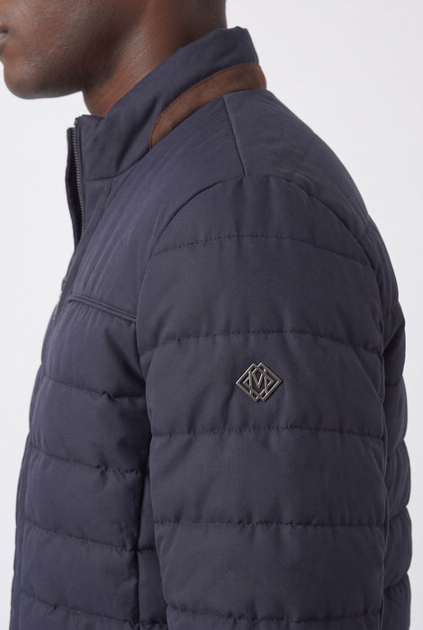 Mineral Samoa Quilted Jacket - Navy - jjdonnelly