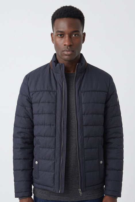 Mineral Samoa Quilted Jacket - Navy - jjdonnelly