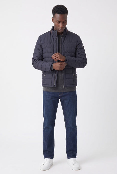 Mineral Samoa Quilted Jacket - Navy - jjdonnelly