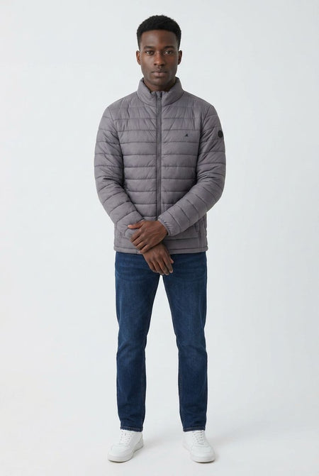 Mineral Vista Padded Jacket - Grey - jjdonnelly
