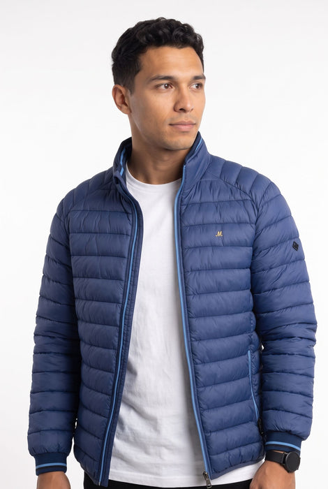 Mineral Ticket Puffer Jacket - Dark Denim - jjdonnelly