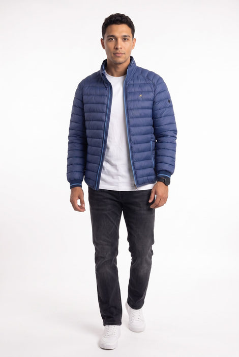 Mineral Ticket Puffer Jacket - Dark Denim - jjdonnelly