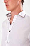 Scott & Wade Joss Tailored Fit Shirt - White/Tan - jjdonnelly