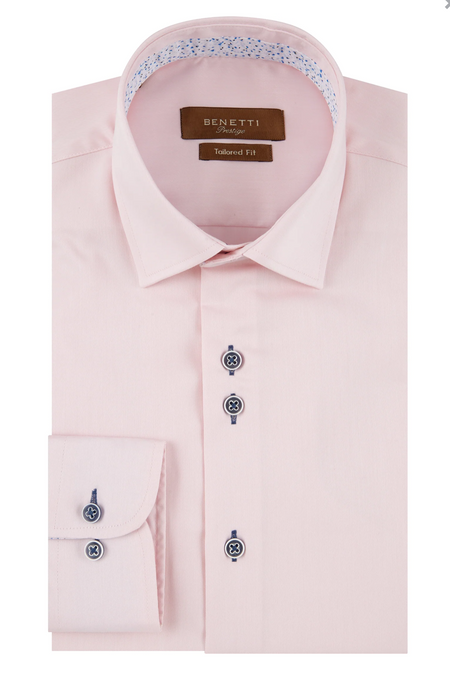 Benetti Atlanta Formal Shirt - Pink - jjdonnelly
