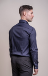 Cavani Monaco Slim Fit Shirt - Navy - jjdonnelly
