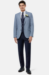 Benetti Phillip Tailored Fit Check Blazer - Blue - jjdonnelly