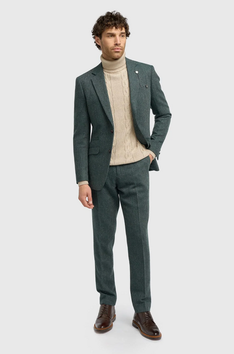 Cavani Thomas Lush Olive Tweed Blazer - jjdonnelly