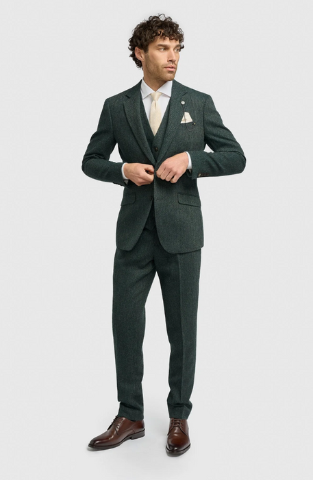 Cavani Thomas Lush Olive Tweed Blazer - jjdonnelly