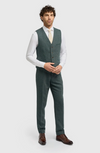 Cavani Thomas Lush Olive Tweed Waistcoat - jjdonnelly