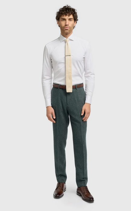 Cavani Thomas Lush Olive Tweed Trousers - jjdonnelly