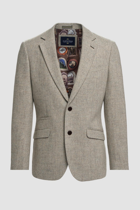Cavani Thomas Pearl Grey Tweed Blazer - jjdonnelly