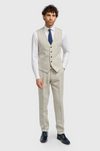 Cavani Thomas Pearl Grey Tweed Waistcoat - jjdonnelly