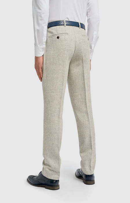 Cavani Thomas Pearl Grey Tweed Trousers - jjdonnelly