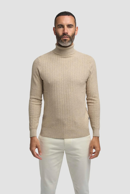 Cavani Argas Rollneck Jumper - Fawn - jjdonnelly
